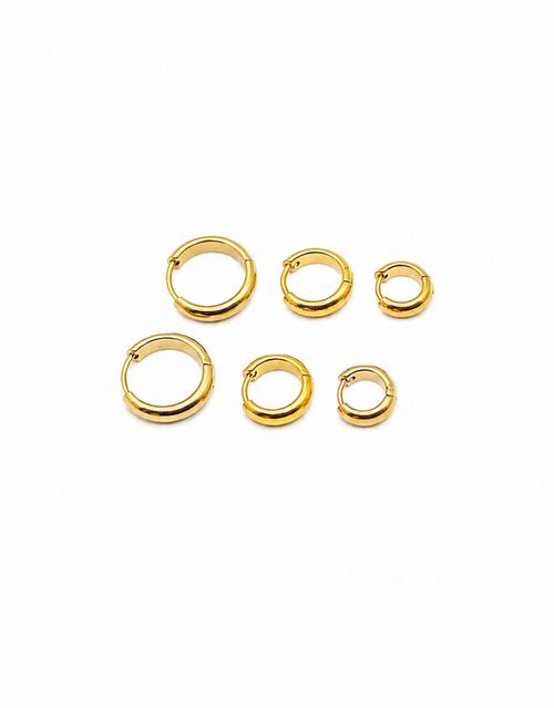Classic 18K Gold-Plated Huggie Hoop Earrings
