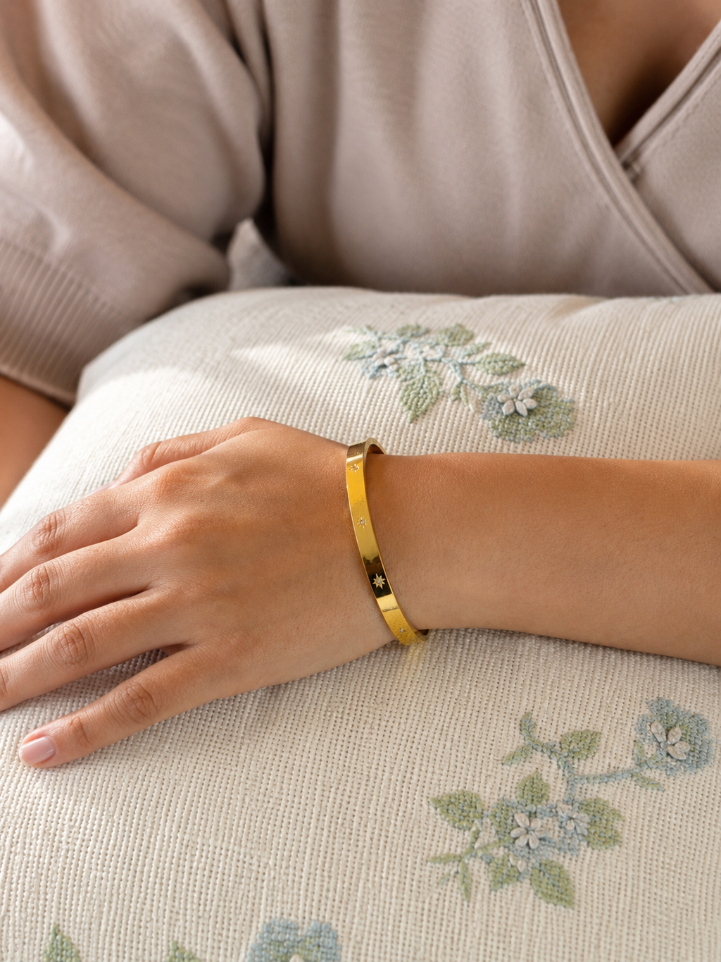 Starburst Bracelet bangle 18K GOLD PVD plated