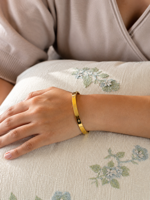 Starburst Bracelet bangle 18K GOLD PVD plated
