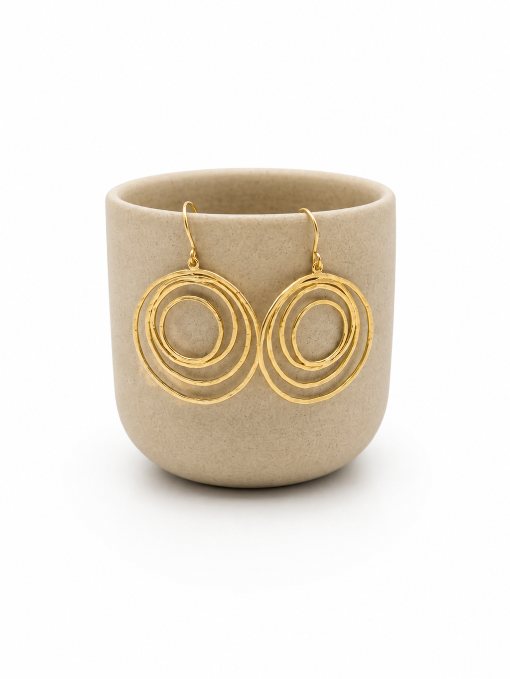 Handmade Spiral Gold Earrings