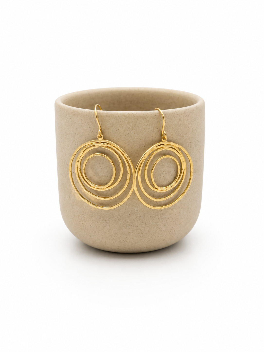 Handmade Spiral Gold Earrings
