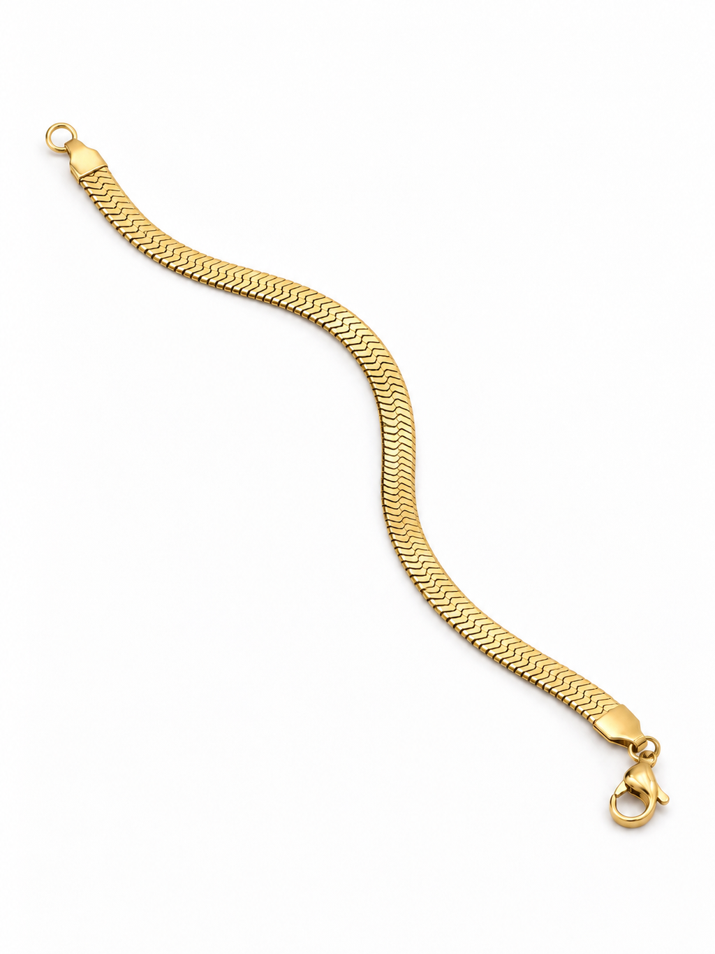 Gold plated 5mm Snake Chain Bracelet - Waterproof & Tarnish-Free