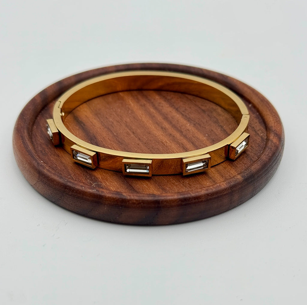 The Baguette Crystal Bangle
