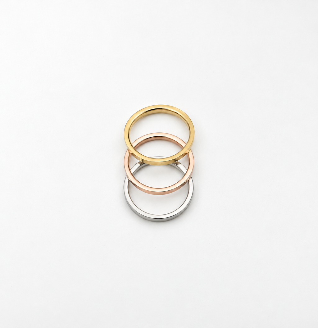 Barely-There Stacker Ring - Gold , Silver , Rose Gold