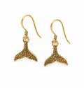 Golden Tide Whale Tail Dangles