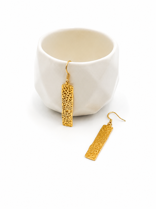 Handcrafted Gold Dangle Earrings