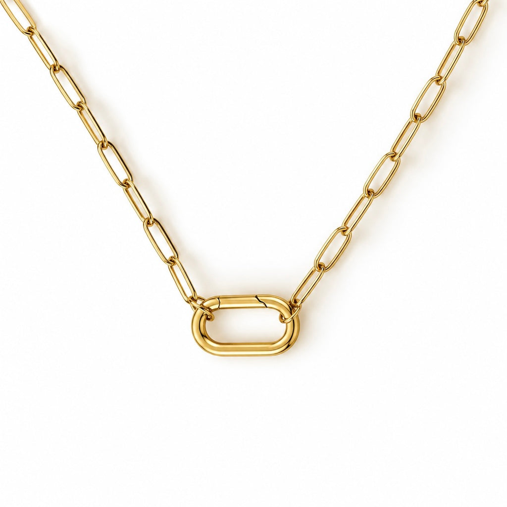 Handmade Infinity Lock Paperclip Link Necklace