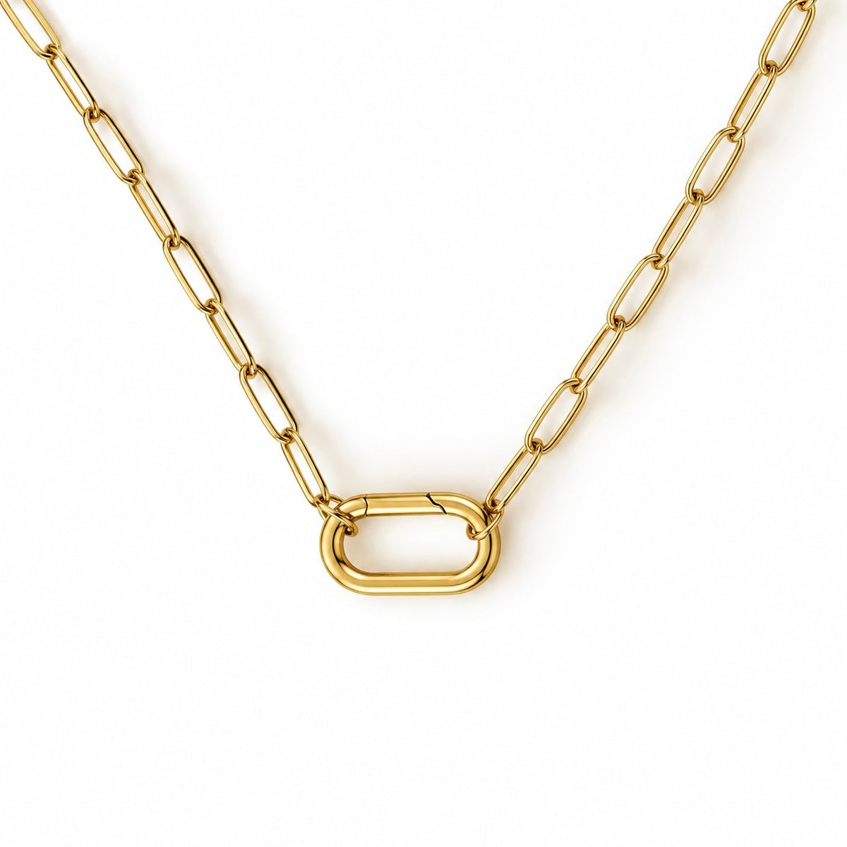 Handmade Infinity Lock Paperclip Link Necklace