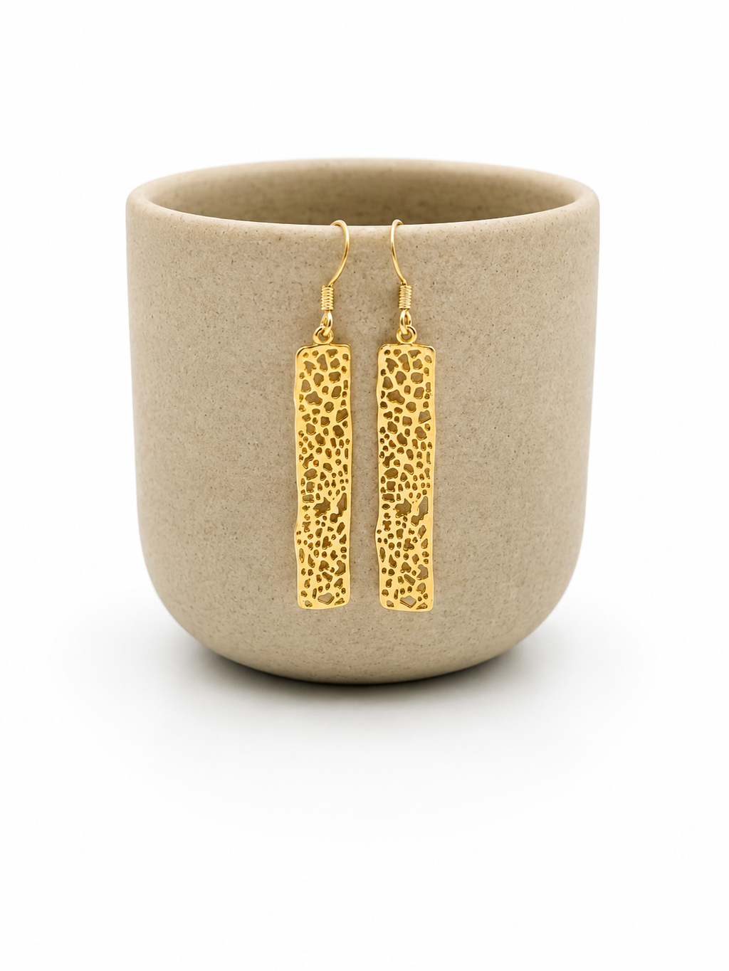 Handcrafted Gold Dangle Earrings