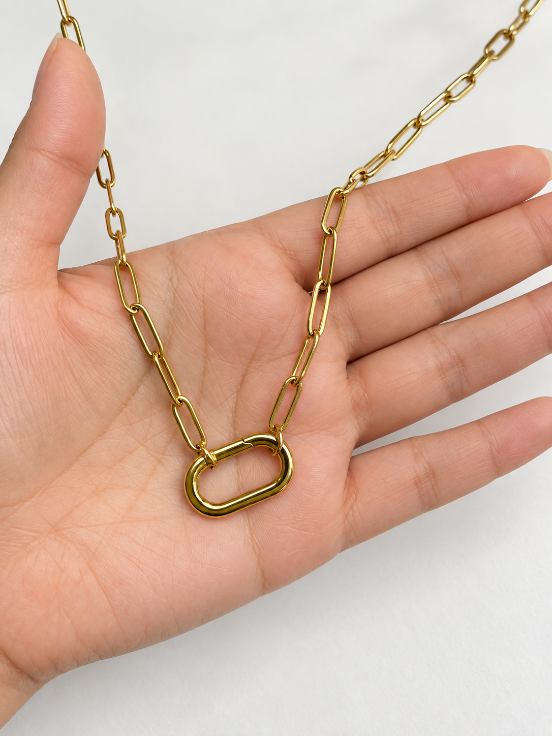 Handmade Infinity Lock Paperclip Link Necklace