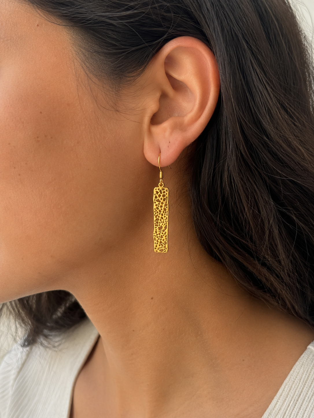 Handcrafted Gold Dangle Earrings