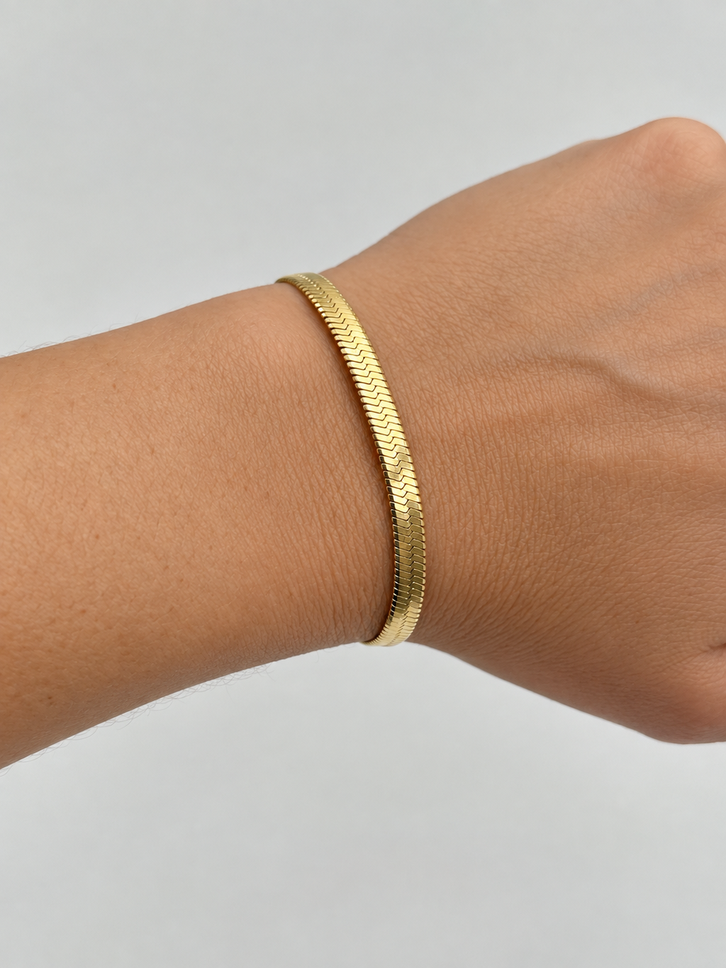 Gold plated 5mm Snake Chain Bracelet - Waterproof & Tarnish-Free