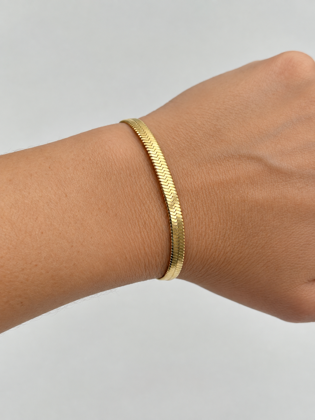 Gold plated 5mm Snake Chain Bracelet - Waterproof & Tarnish-Free