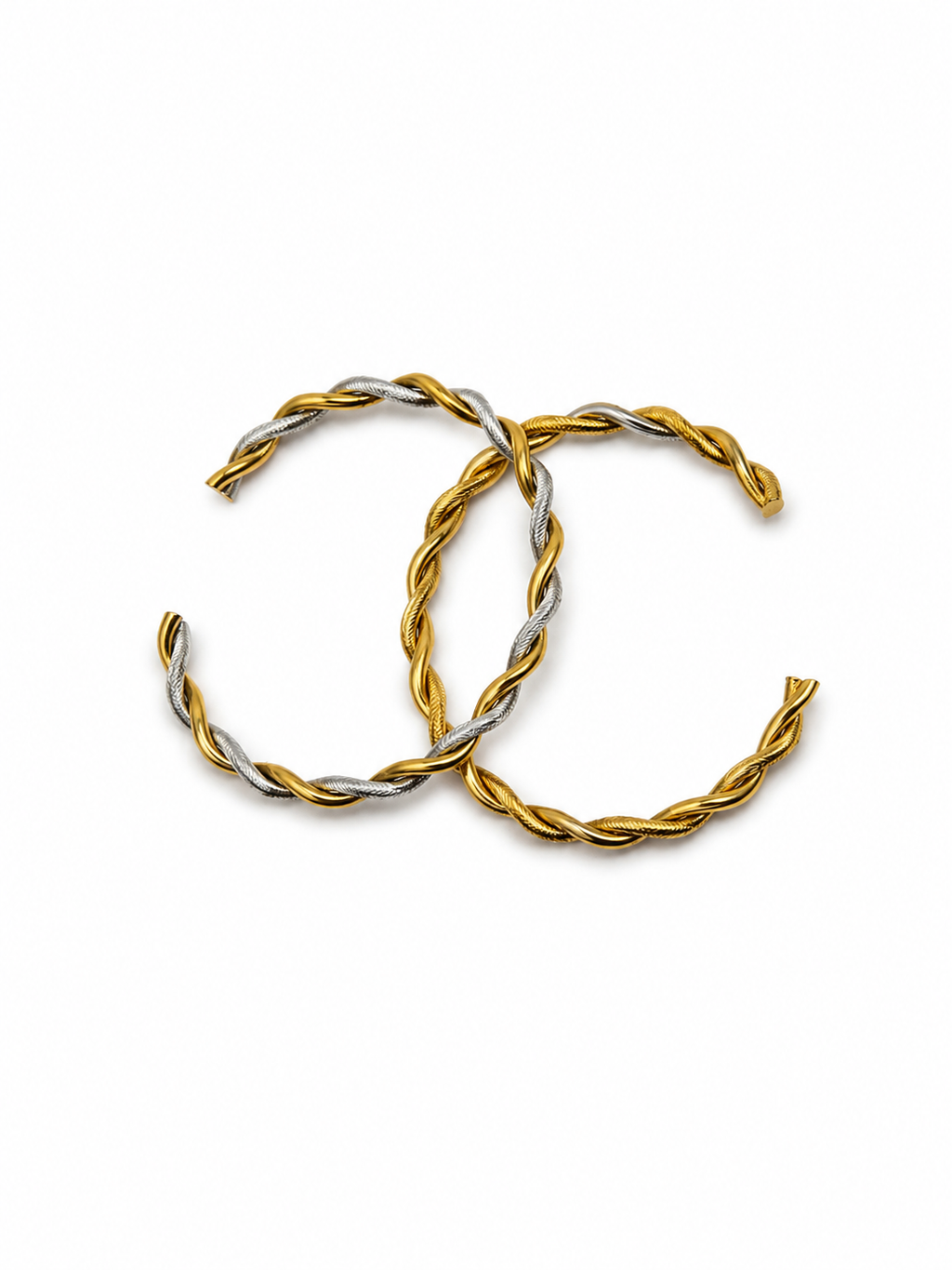 The Dual-Tone Twist Bangle
