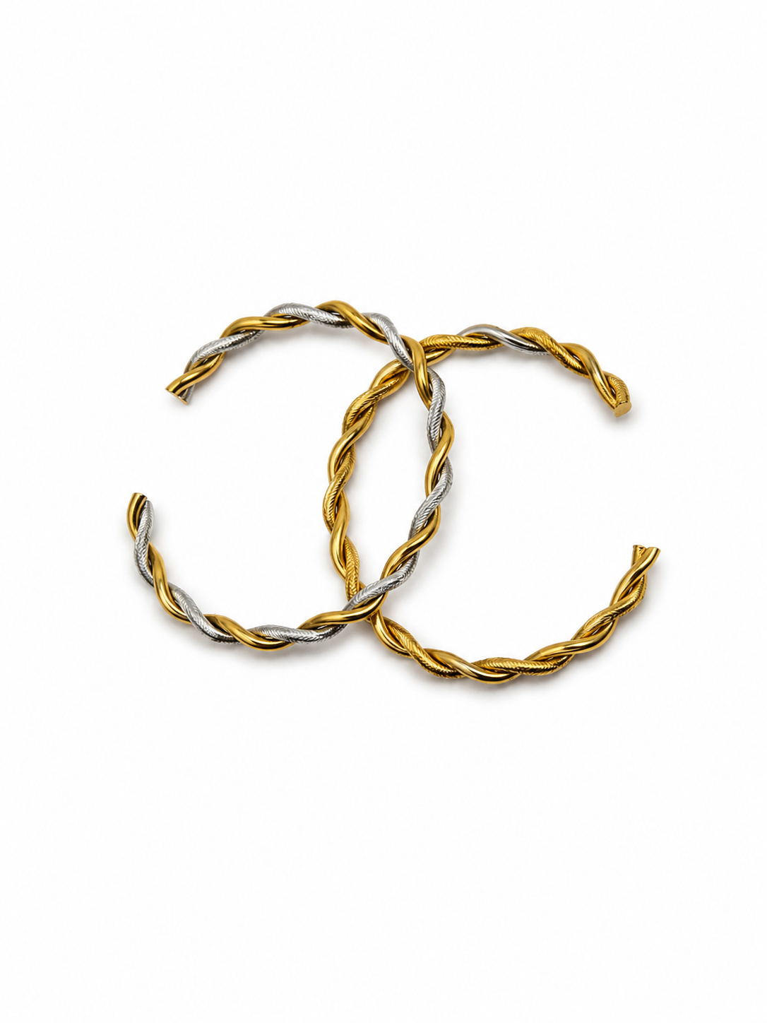 The Dual-Tone Twist Bangle
