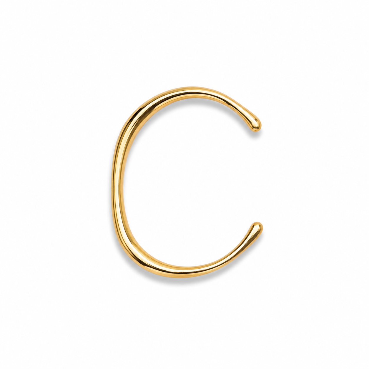 Wavy Stainless Steel Cuff Bracelet - 18K GOLD PVD plated