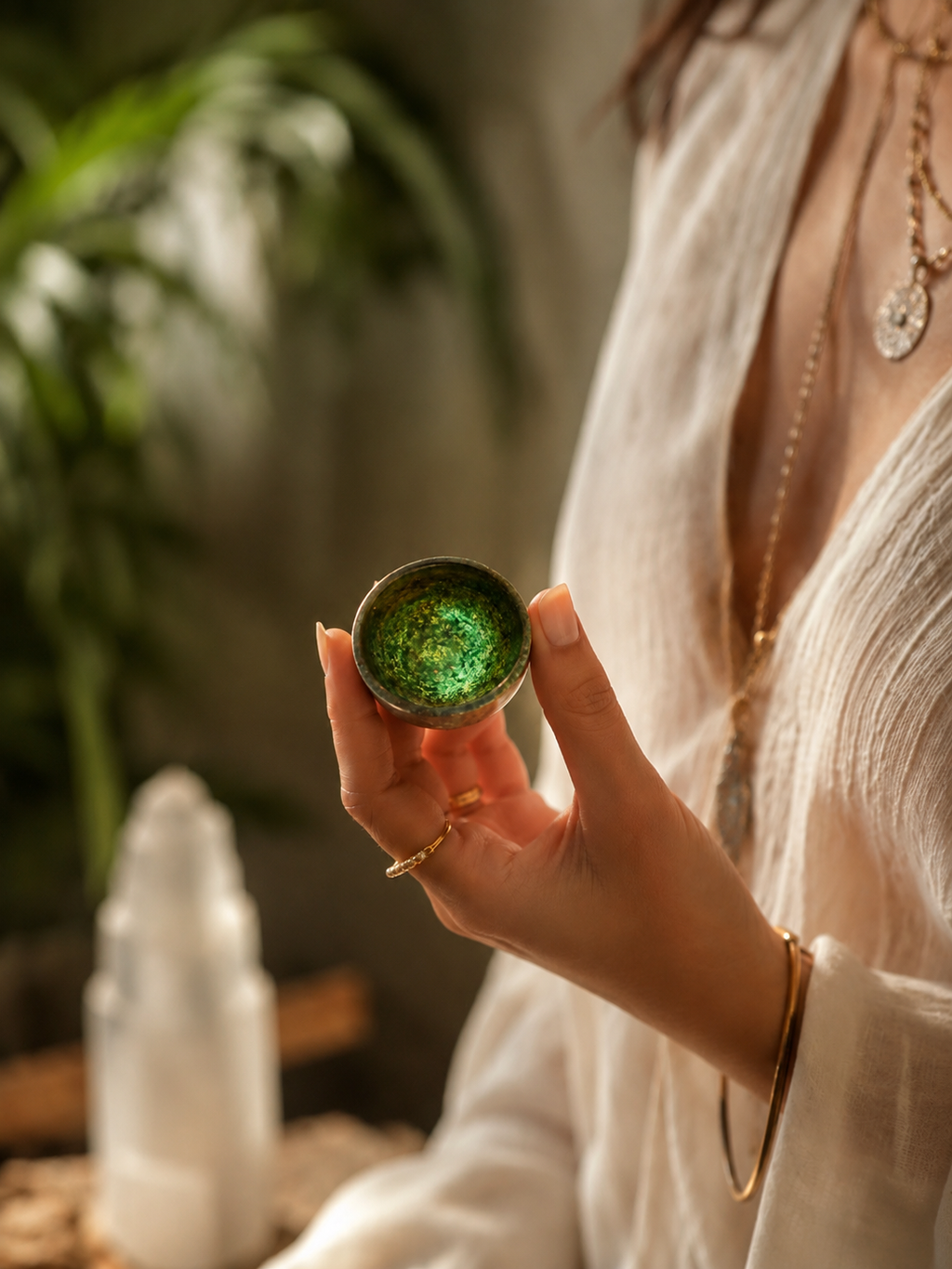 Moss Green Aventurine Trinket Dish