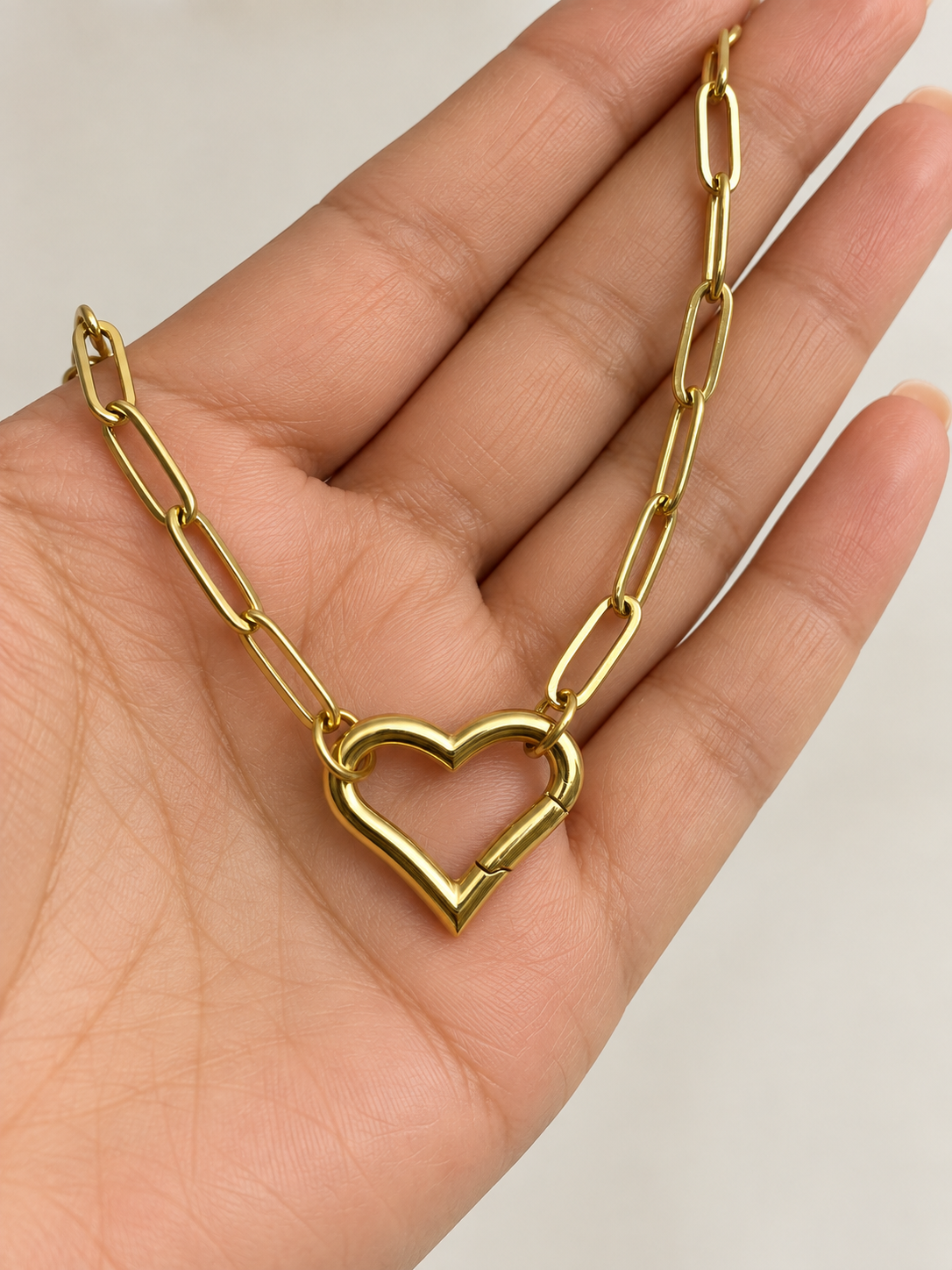 Sweetheart Carabiner Paperclip Chain