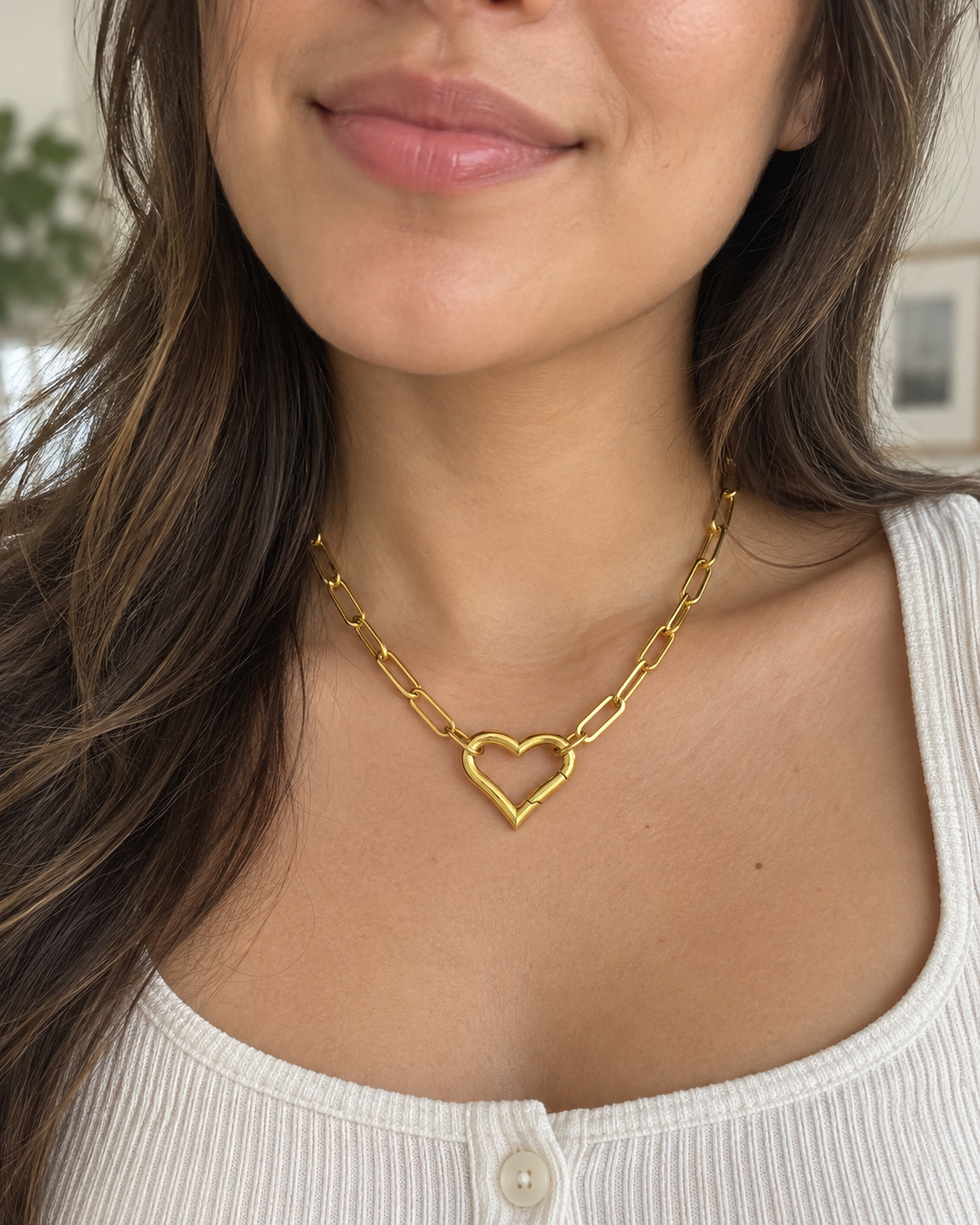 Sweetheart Carabiner Paperclip Chain