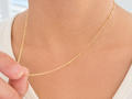 14K Gold Filled Satellite Chain Necklace – 18 Inch Dainty Bead Chain