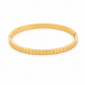 Aura Grooved Oval Bangle