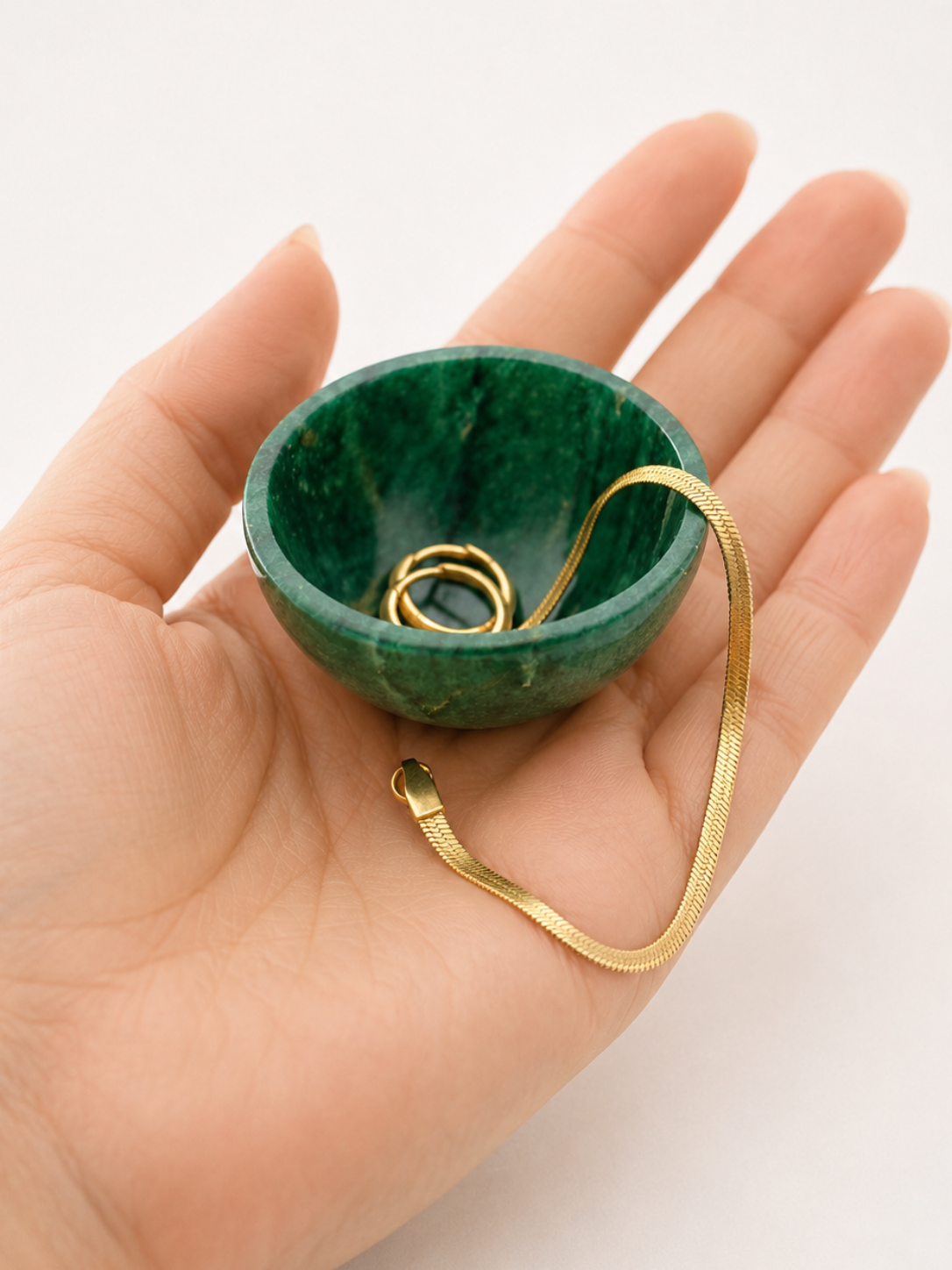Moss Green Aventurine Trinket Dish