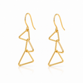 Geometric Triangle Drop Earrings – Gold Filled & Gold Plated